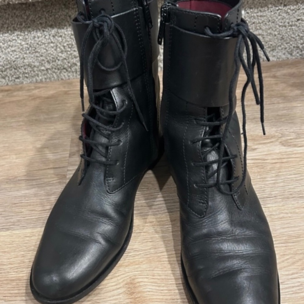 Marc Jacobs Black punk leather boots size 39/8.5